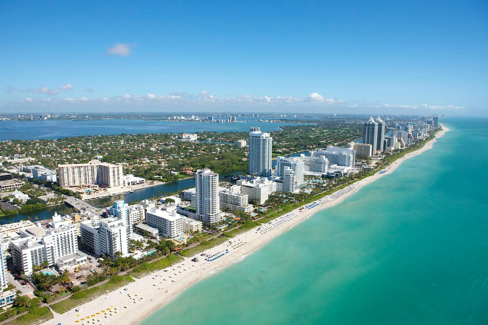 Aerial View of City Buildings Near Body of Water